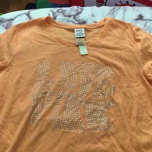 New with taxes pink shirt